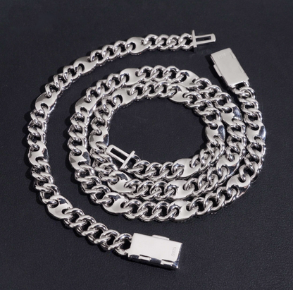 Collier/Bracelet Cubain - Moissanite/ Argent925 10mm