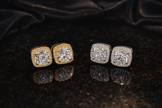 Boucles d’Oreilles "Halo" - Moissanite / Argent 925