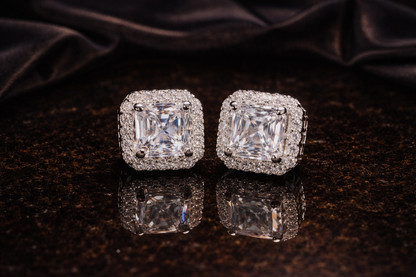 Boucles d’oreilles “Éclat Impérial” – Moissanite / Argent 925