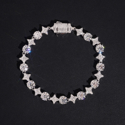 Bracelet “Étoiles de Moissanite” – Argent 925
