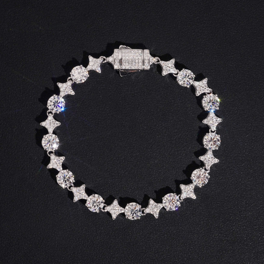 Bracelet “Étoiles de Moissanite” – Argent 925