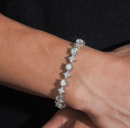 Bracelet “Étoiles de Moissanite” – Argent 925