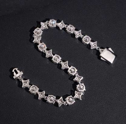 Bracelet “Étoiles de Moissanite” – Argent 925