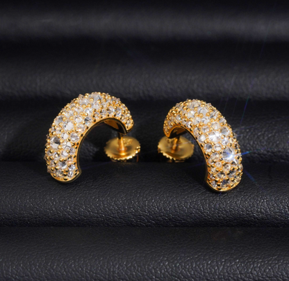 Aurora Moissanite Hoops – 925 Silver/Moissanite