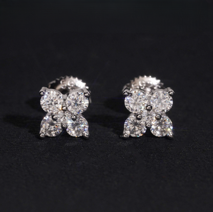 Bloom Studs - Argent 925 / Moissanite