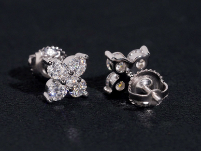Bloom Studs - Argent 925 / Moissanite
