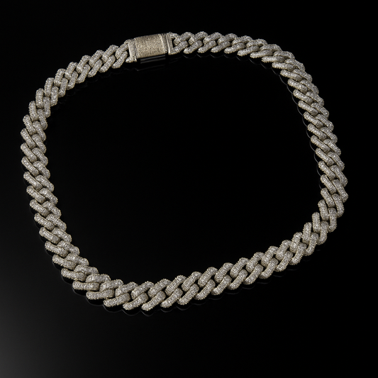 Collier Cubain en Moissanite
