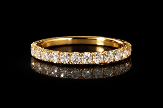 Bague Éclat Doré – Moissanite / Argent 925