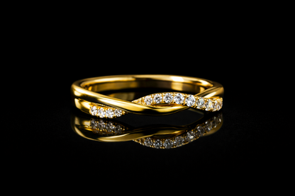 Bague Élégance Torsadée – Moissanite / Argent 925