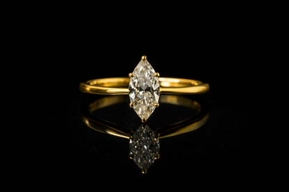 Bague Marquise - Argent 925 / Moissanite