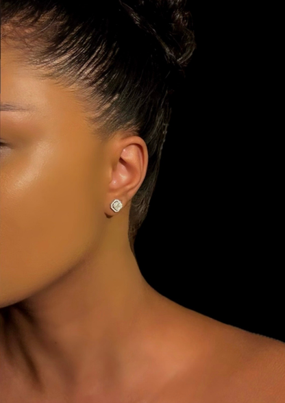 Boucles d’oreilles “Éclat Impérial” – Moissanite / Argent 925