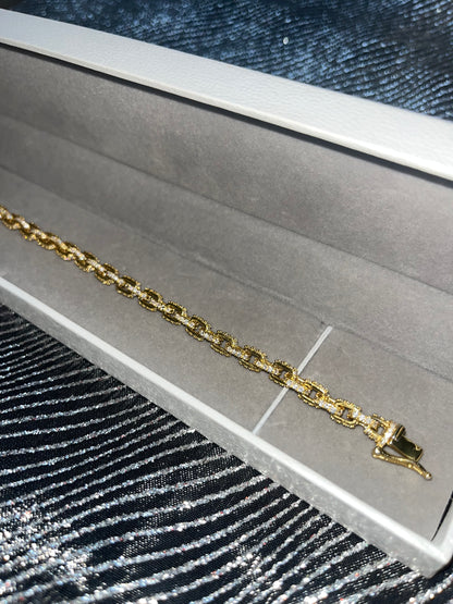 Bracelet Élégance Dorée - Moissanite / Argent 925