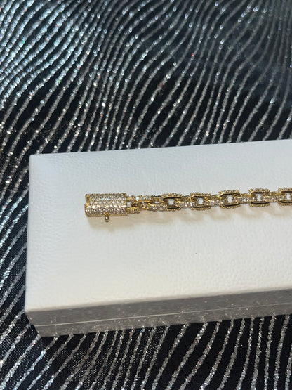 Bracelet Élégance Dorée - Moissanite / Argent 925